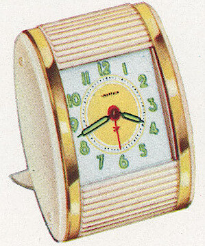 Westclox Travalarm Ivory. 1955 Westclox Catalog -> 4