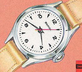 Westclox Wrist Ben Style 4 Plain. 1955 Westclox Catalog -> 7