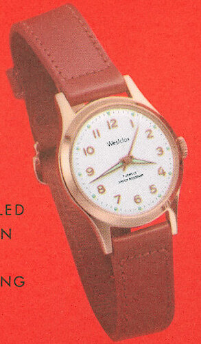 Westclox Sabre 700 Wrist Watch. Westclox 1956 Catalog -> 6