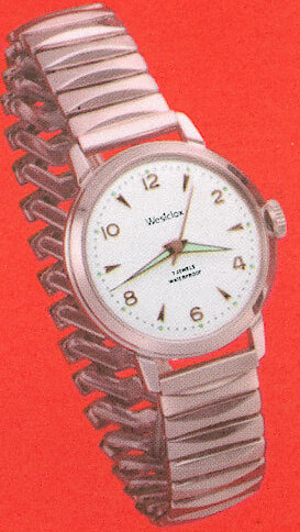 Westclox Sabre 725 Wrist Watch. Westclox 1956 Catalog -> 6