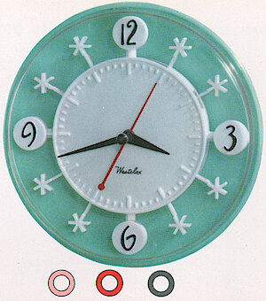 Westclox Snowflake Red. Westclox 1956 Catalog -> 8