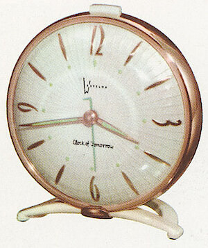 Westclox Clock Of Tomorrow White. Westclox Full Line Gift Catalog, 1957 -> 2