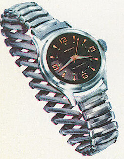 Westclox Wrist Ben Style 4a Black Dial Metal Expansion Band. Westclox Full Line Gift Catalog, 1957 -> 6