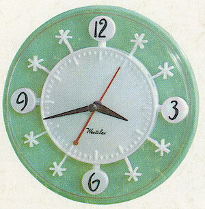 Westclox Snowflake Mint Green. Westclox Full Line Gift Catalog, 1957 -> 8