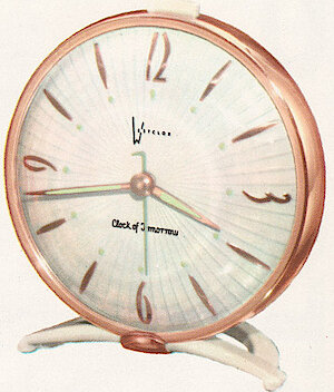 Westclox Clock Of Tomorrow White. 1958 Westclox Catalog; Westclox; La Salle; Illinois; Division of General Time Corporation -> 3