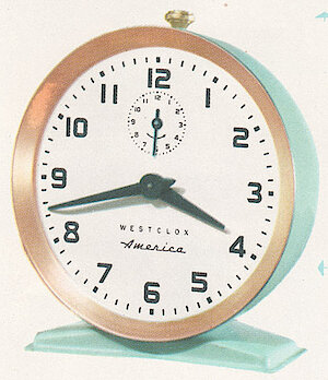 Westclox America Style 6 Blue. 1958 Westclox Catalog; Westclox; La Salle; Illinois; Division of General Time Corporation -> 3