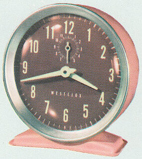 Westclox Fawn Style 1 Pink Luminous. 1958 Westclox Catalog; Westclox; La Salle; Illinois; Division of General Time Corporation -> 3