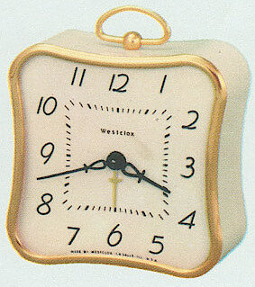 Westclox La Sallita Style 3 Ivory Plain. 1958 Westclox Catalog; Westclox; La Salle; Illinois; Division of General Time Corporation -> 3