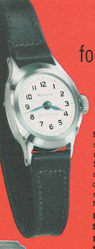 Westclox Scepter Wrist Watch No Seconds Hand Leather Strap. 1958 Westclox Catalog; Westclox; La Salle; Illinois; Division of General Time Corporation -> 11