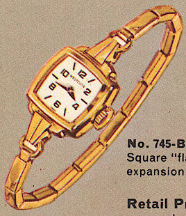 Westclox Ballet Series Cushion Metal Band. 1959 Westclox Introductions; Westclox Division of General Time Corporation; and Columbia Time Products; La Salle - Peru; Illinois; USA. -> Ladies wrist watches, 2