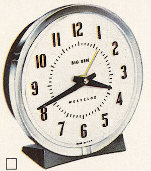 Westclox Big Ben Style 7 Black Plain. Westclox 1959 - 1960 Keywound and Electric Clocks Catalog -> 2