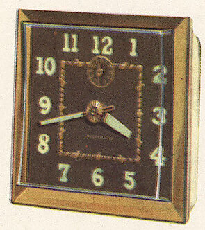 Westclox Spur Style 2 Antique White Luminous. Westclox 1959 - 1960 Keywound and Electric Clocks Catalog -> 4