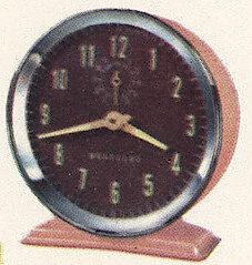 Westclox Fawn Style 1 Pink Luminous. Westclox 1959 - 1960 Keywound and Electric Clocks Catalog -> 4