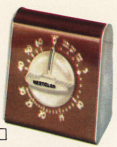 Westclox Lookout Portable Timer Copper. Westclox 1959 - 1960 Keywound and Electric Clocks Catalog -> 4