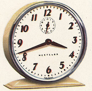 Westclox Hustler Style 2 Ivory. Westclox 1959 - 1960 Keywound and Electric Clocks Catalog -> 4