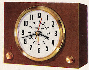 Westclox Brucewood Mahogany Luminous. Westclox 1959 - 1960 Keywound and Electric Clocks Catalog -> 6