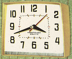 Westclox Walltone Electric Wall Yellow. Westclox 1959 - 1960 Keywound and Electric Clocks Catalog -> 8