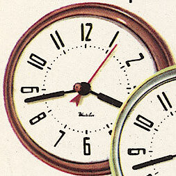 Westclox Spice Copper. Westclox 1959 - 1960 Keywound and Electric Clocks Catalog -> 8