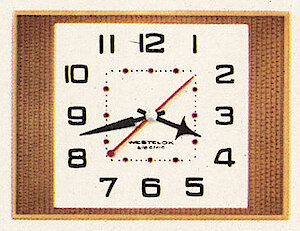 Westclox Glendale Yellow Case White Dial. Westclox 1959 - 1960 Keywound and Electric Clocks Catalog -> 8