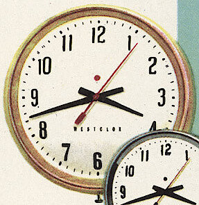 Westclox Monitor 8 Desert Tan. Westclox 1959 - 1960 Keywound and Electric Clocks Catalog -> 8