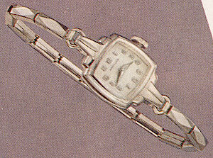 Westclox Ballet Series Cushion Metal Band White Gold. Westclox Watches 1960 -> 1