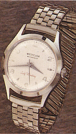 Westclox Lance Wrist Watch White Dial Metal Band. Westclox Watches 1960 -> 3