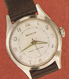 Westclox Wrist Ben Style 5 Leather Strap Plain Dial. Westclox Watches 1960 -> 4