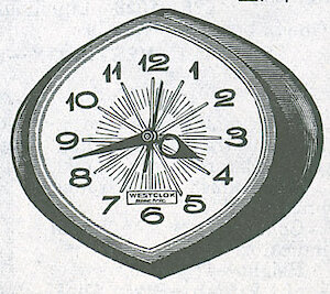 Westclox Sonnet Electric Wall Clock Yellow. 1961 Belknap Hardware and Manufacturing Company Catalog -> 2728