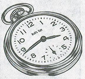 Westclox Bulls Eye Style 3 Pocket Watch. 1961 Belknap Hardware and Manufacturing Company Catalog -> 2746