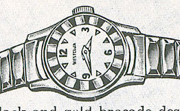 Westclox Coquette Black Gold Brocade. 1961 Belknap Hardware and Manufacturing Company Catalog -> 2747