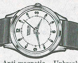 Westclox Wrist Ben Style 5 Waterproof Leather Strap. 1961 Belknap Hardware and Manufacturing Company Catalog -> 2748