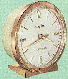 Westclox Baby Ben Deluxe Style 7 Brass Bezel Base Silver Florentine Back Luminous. Westclox 1962 New Full Line Catalog -> 1