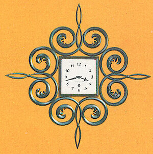 Westclox Scroll 8 Day Wall Clock Black. Westclox 1962 New Full Line Catalog -> 7