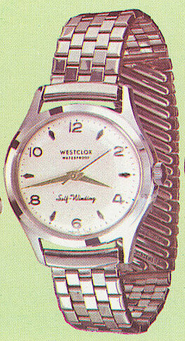 Westclox Lance Wrist Watch White Dial Metal Band. Westclox 1962 New Full Line Catalog -> 11