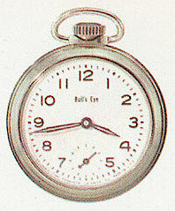 Westclox Bulls Eye Style 3 Pocket Watch. Westclox 1962 New Full Line Catalog -> 12