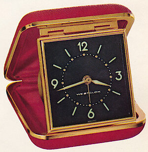 Westclox Travette Ii Red Case Black Dial. 1963 - 1964 Westclox Clock and Watch Catalog, USA; Westclox; LaSalle - Peru Illinois -> 2