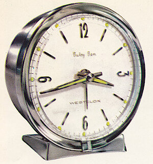 Westclox Baby Ben Deluxe Style 7 Brushed Silver Luminous. 1963 - 1964 Westclox Clock and Watch Catalog, USA; Westclox; LaSalle - Peru Illinois -> 5