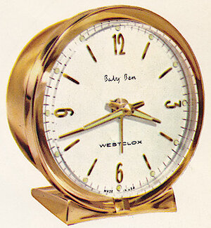 Westclox Baby Ben Deluxe Style 7 Solid Brass Luminous. 1963 - 1964 Westclox Clock and Watch Catalog, USA; Westclox; LaSalle - Peru Illinois -> 5