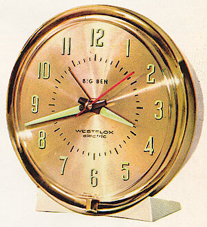 Westclox Big Ben Style 7 White Gold Luminous Electric. 1963 - 1964 Westclox Clock and Watch Catalog, USA; Westclox; LaSalle - Peru Illinois -> 7