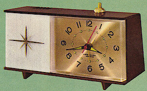Westclox Moonbeam Style 2 Night Lite Brown. 1963 - 1964 Westclox Clock and Watch Catalog, USA; Westclox; LaSalle - Peru Illinois -> 11