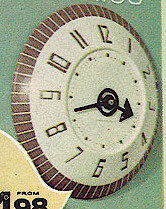 Westclox Stanton Electric Tile White With Brown Decor. 1963 - 1964 Westclox Clock and Watch Catalog, USA; Westclox; LaSalle - Peru Illinois -> 13