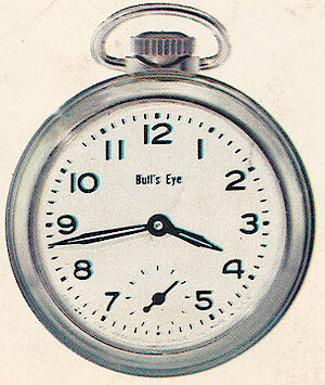 Westclox Bulls Eye Style 3 Pocket Watch. 1963 - 1964 Westclox Clock and Watch Catalog, USA; Westclox; LaSalle - Peru Illinois -> 17