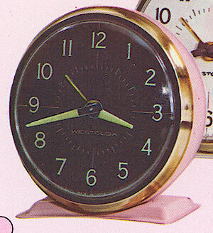 Westclox Fawn Style 2 Pink Luminous. 1964 - 65 Westclox Catalog -> 5