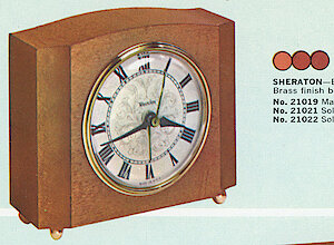Westclox Sheraton Light Mahogany. 1964 - 65 Westclox Catalog -> 12