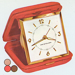 Westclox Travette Red 1959. 1964 - 65 Westclox Catalog -> 17