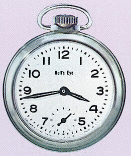 Westclox Bulls Eye Style 3 Pocket Watch. 1964 - 65 Westclox Catalog -> 21