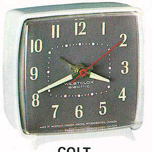 Westclox Colt Electric Sand Beige Luminous. Westclox Canada 1964 Catalog -> 11