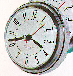 Westclox Manor Style 2 Chrome Case White Dial. Westclox Canada 1964 Catalog -> 15