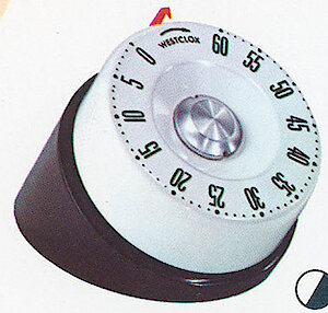 Westclox Lookout Jr Timer White Black. Westclox 1965 - 66 Catalog -> 16