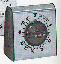 Westclox Lookout Portable Timer Chrome. Westclox 1965 - 66 Catalog -> 16